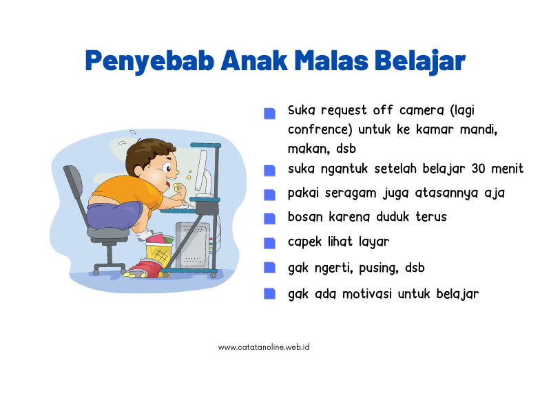 Penyebab Anak Malas Belajar